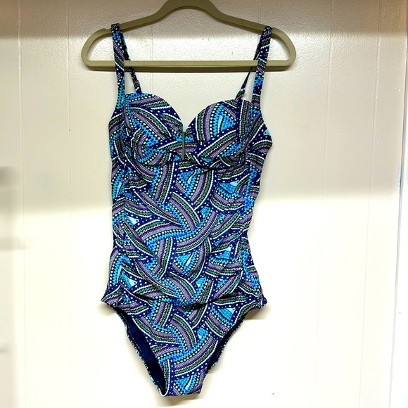 Byron Blue Australia one piece Swimsuit Sz 16 - Picture 1 of 11